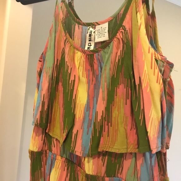 Multi-Colored Dress with Ruffle - Picture 2 of 5